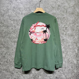 Amiri long sleeve shirts pink beach print