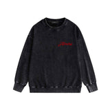 Amiri washed sweatshirt mottled pegasus printing washed and distressed