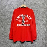 Amiri long sleeve shirts wolf music hand print