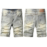 purple brand denim shorts