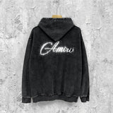 Amiri washed hoodie with starry sky distressed print