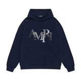 Amiri hoodie gray gradient letterprinting
