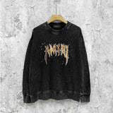 Amiri washed sweatshirt splashed paint bone print washed old