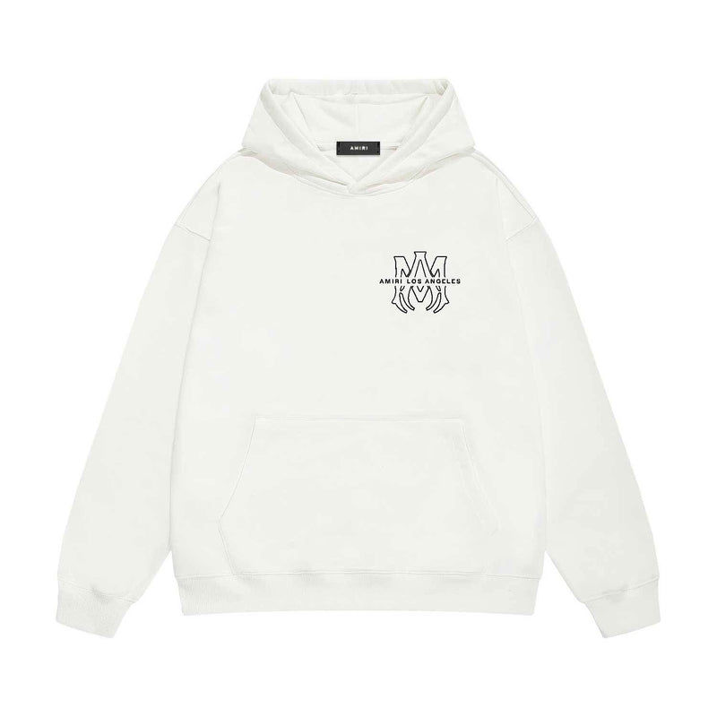 Amiri hoodie damaged oil painting sleeve print