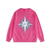Amiri washed sweatshirt star shield printed washed and distressed
