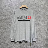 Amiri long sleeve shirts red font printing