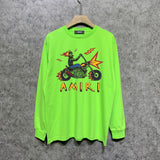 Amiri long sleeve shirts motorcycle skull printing