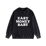 Amiri washed sweatshirt fat letter printing washed and distressed
