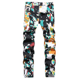 Mens Fashion Jeans Color blocks 1310#