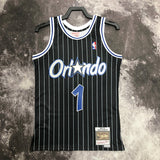 NBA Jerseys MN hot-pressed retro jersey: SW Magic 04 season, black No. 1, McGrady