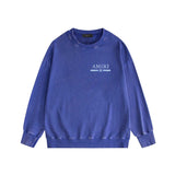 Amiri washed sweatshirt crayon horizontal strip printing washed old