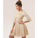 Women Party Dress Sequined Vintage Dignified Dress (Ss0416)