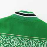 Rhude Jacket Letter Patch Embroidered Splicing Leather Sleeve Baseball Jacket
