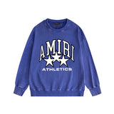 Amiri washed sweatshirt outline five-pointed star printing washed and distressed