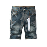 purple brand denim shorts