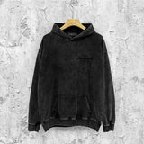 Amiri washed hoodie with strange letter washed and distressed printing