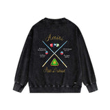 Amiri washed sweatshirt billiard cue printing washed and distressed