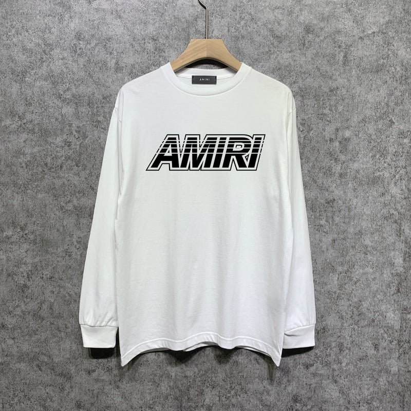 Amiri long sleeve shirts skeleton letterprinting