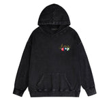 Amiri washed hoodie billiard cue washed distressed printing