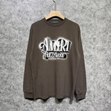 Amiri long sleeve shirts stereo hollywood printing