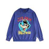 Amiri washed sweatshirt smoke gray wolf printing washed and distressed