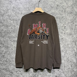 Amiri long sleeve shirts letter tiger printing