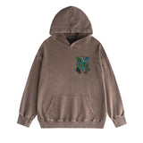 Amiri washed hoodie waist flower camouflage letter distressed printing