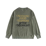 Amiri washed sweatshirt earth letterprinting washed and distressed