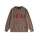 Amiri washed sweatshirt classic letter spider print washed old