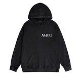Amiri washed hoodie vine text washed distressed printing