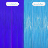 Themed Party Supplies Fluorescent Macaron Tinsel Curtain – Wedding & Party Backdrop Decoration
