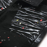 Mens Fashion Jeans White graffiti S8286#