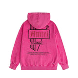 Amiri washed hoodie letter sign distressed printing
