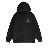 Amiri washed hoodie bull printing distressed printing