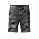 purple brand denim shorts
