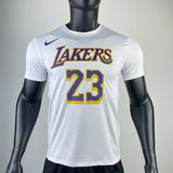 NBA Jerseys Lakers, white 23, quick-drying short sleeves