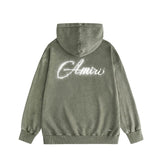 Amiri washed hoodie with starry sky distressed print