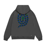 Amiri hoodie patchwork color snake print
