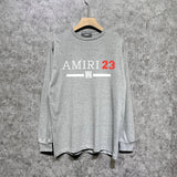 Amiri long sleeve shirts red font printing