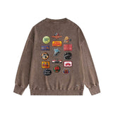 Amiri washed sweatshirt multi-chapter printing washed and distressed