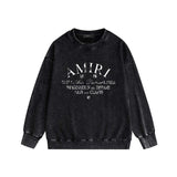 Amiri washed sweatshirt damaged little spider LA & CA print washed and old