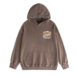 Amiri washed hoodie lake view oil painting distressed printing