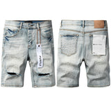 purple brand denim shorts