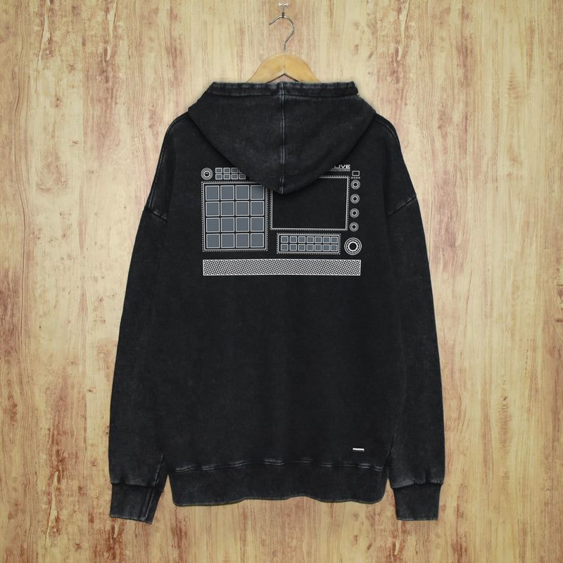 Amiri washed hoodie tv channel washed and distressed printing