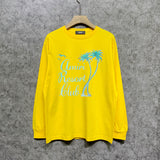 Amiri long sleeve shirts coconut tree bird printing