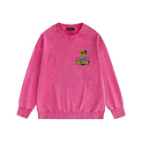 Amiri washed sweatshirt king cobra gold printing washed and distressed