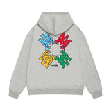 Amiri hoodie color block simple logo set print