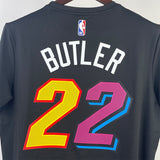 NBA Jerseys Quick Dry Short Sleeve: Season 22, Heat, City Edition, Short Sleeve No. 22, Butler