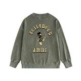 Amiri washed sweatshirt dice man printing washed and distressed