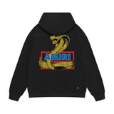 Amiri hoodie king cobra gold printing